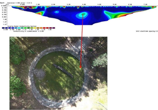 A scan of the site using Electrical Resistivity Tomography. (Image: Ezra Wolfinge/NOVA)
